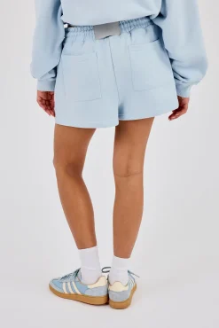 Embroidered Short - Powder Blue