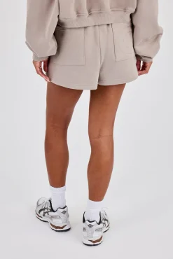 Embroidered Short - Stone