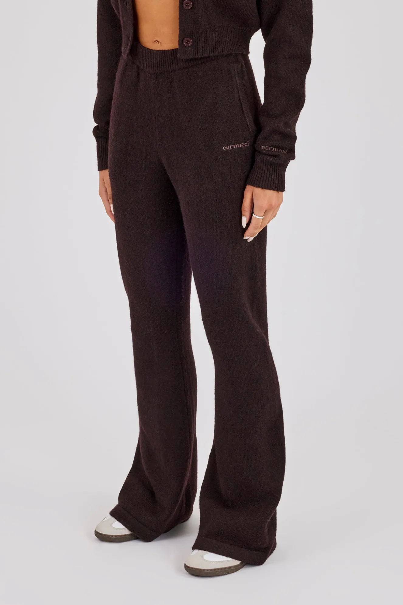 Flare Knitted Trouser - Chocolate