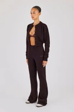 Flare Knitted Trouser - Chocolate