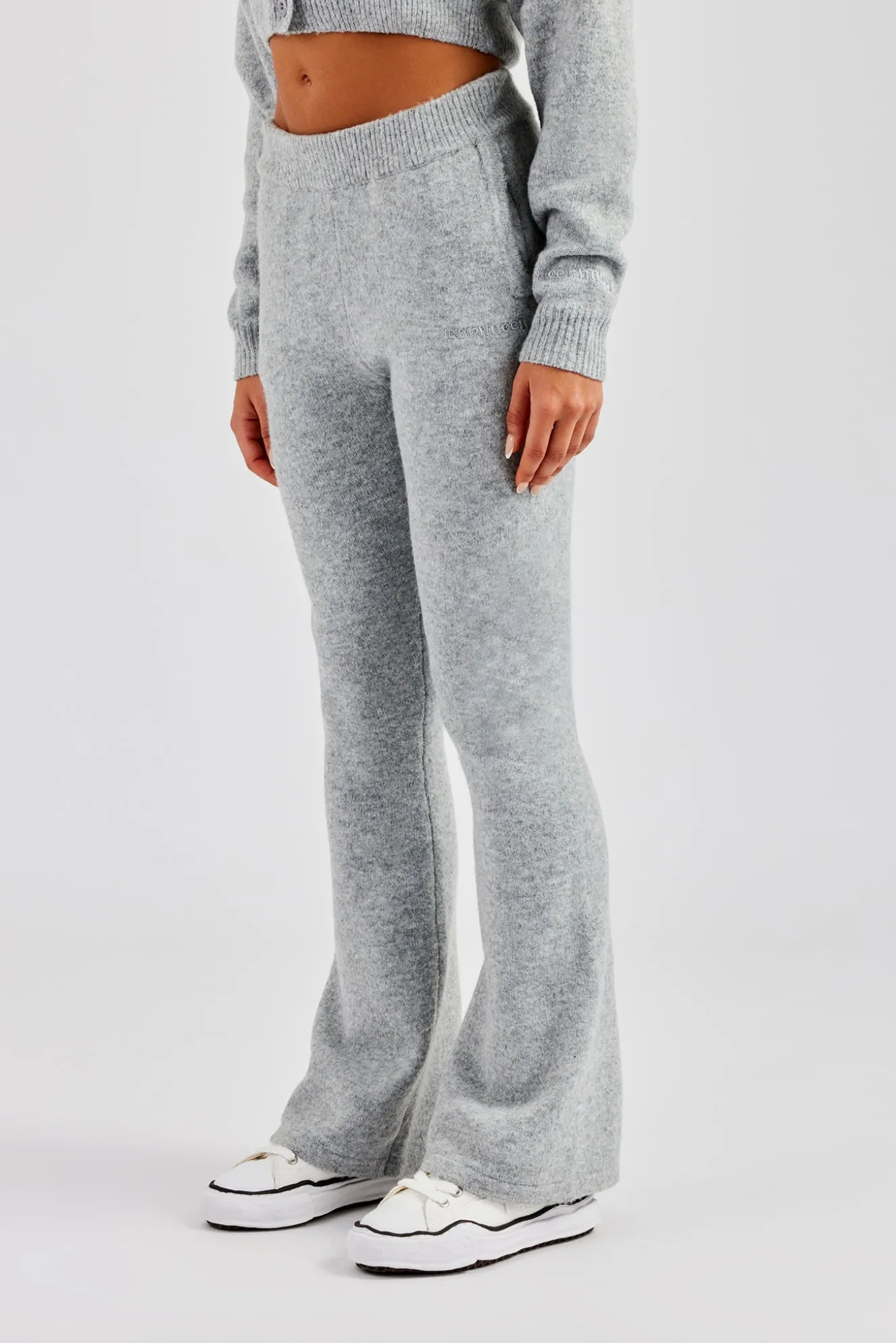 Flare Knitted Trouser - Grey
