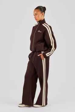 Funnel Neck Butter Yellow Taping Zip Through Tracksuit