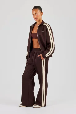 Funnel Neck Butter Yellow Taping Zip Through Tracksuit