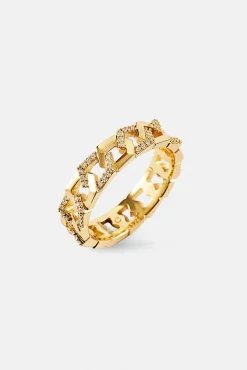 Iced and Polished Hexagon Ring - 5mm