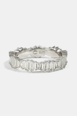 Iced Baguette Cut Ring - 5mm - White