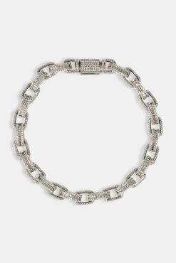 Iced Baguette Link Bracelet - 6mm