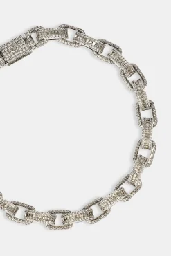 Iced Baguette Link Bracelet - 6mm