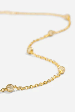 Iced Ball Rolo Chain - 4mm - Gold