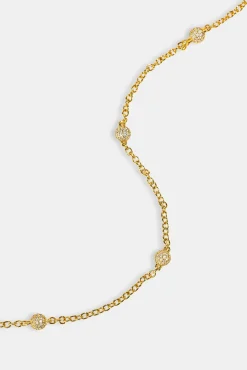 Iced Ball Rolo Chain - 4mm - Gold