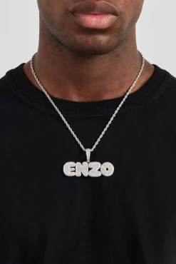 Iced Bubble Font Letter Pendant - 20mm