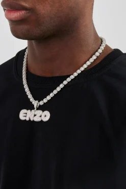 Iced Bubble Font Letter Pendant - 20mm