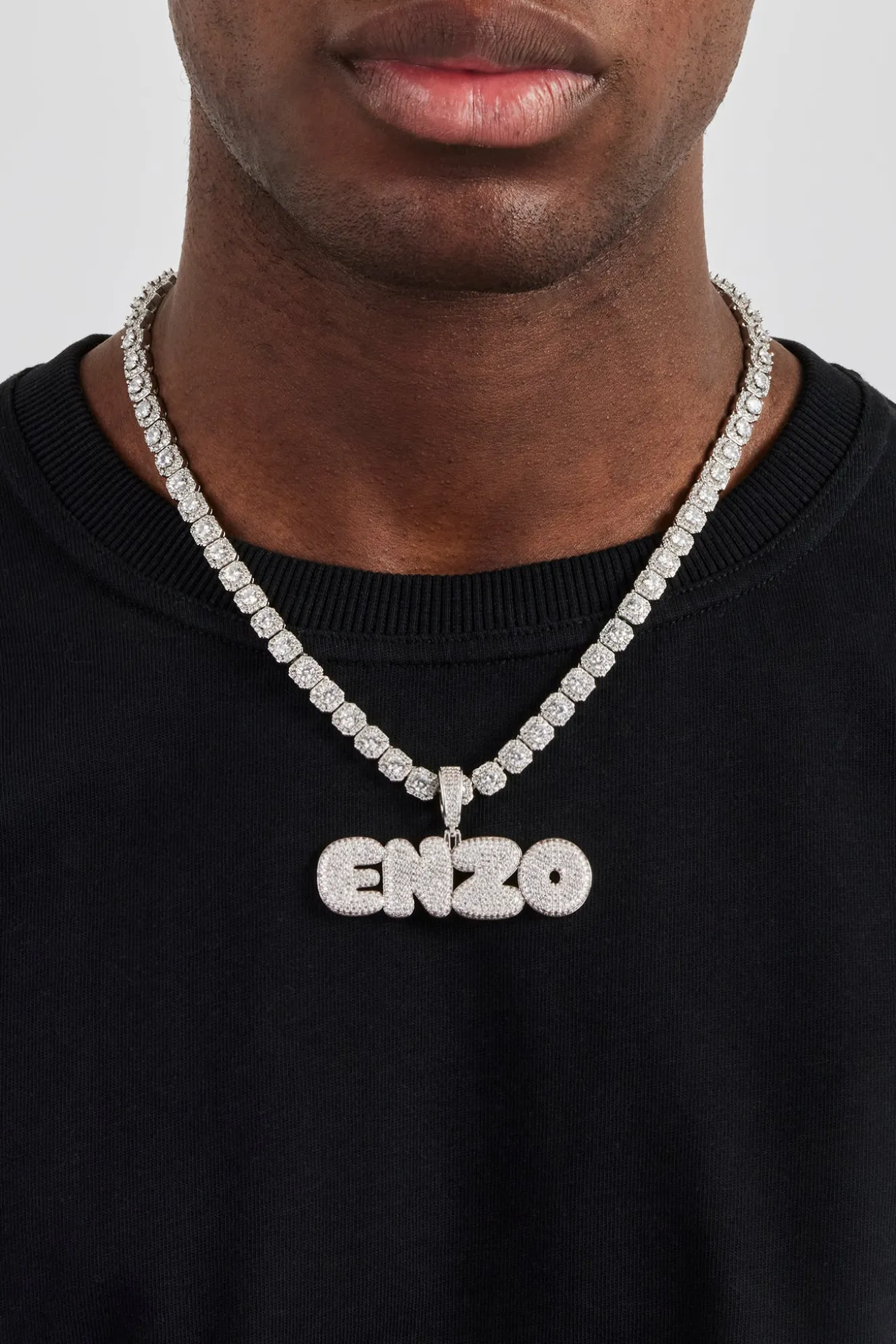 Iced Bubble Font Letter Pendant - 20mm