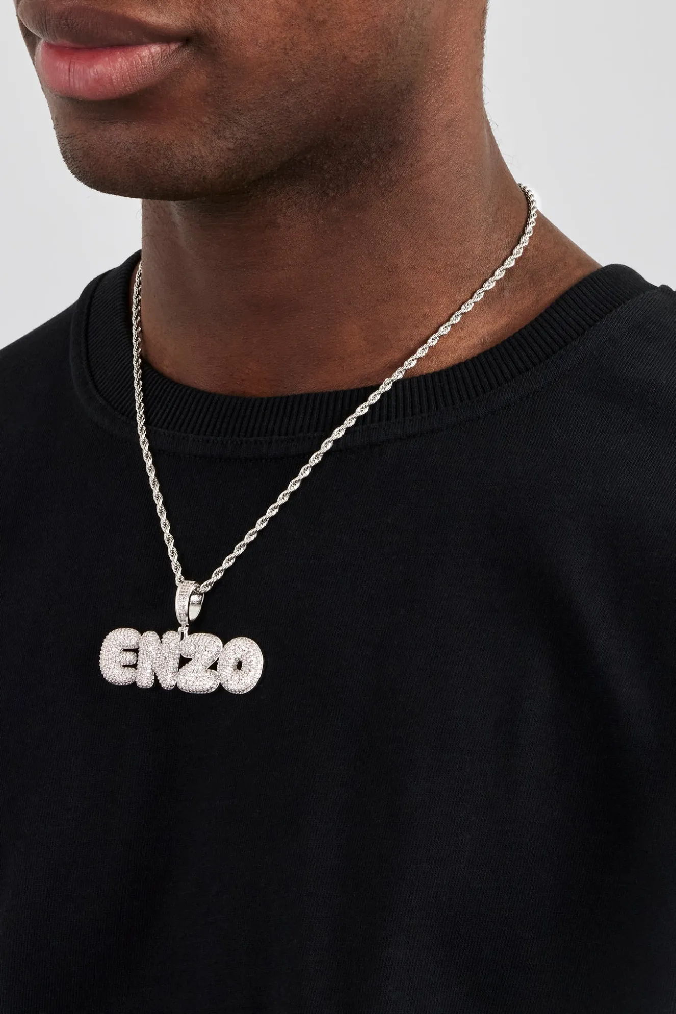 Iced Bubble Font Letter Pendant - 20mm