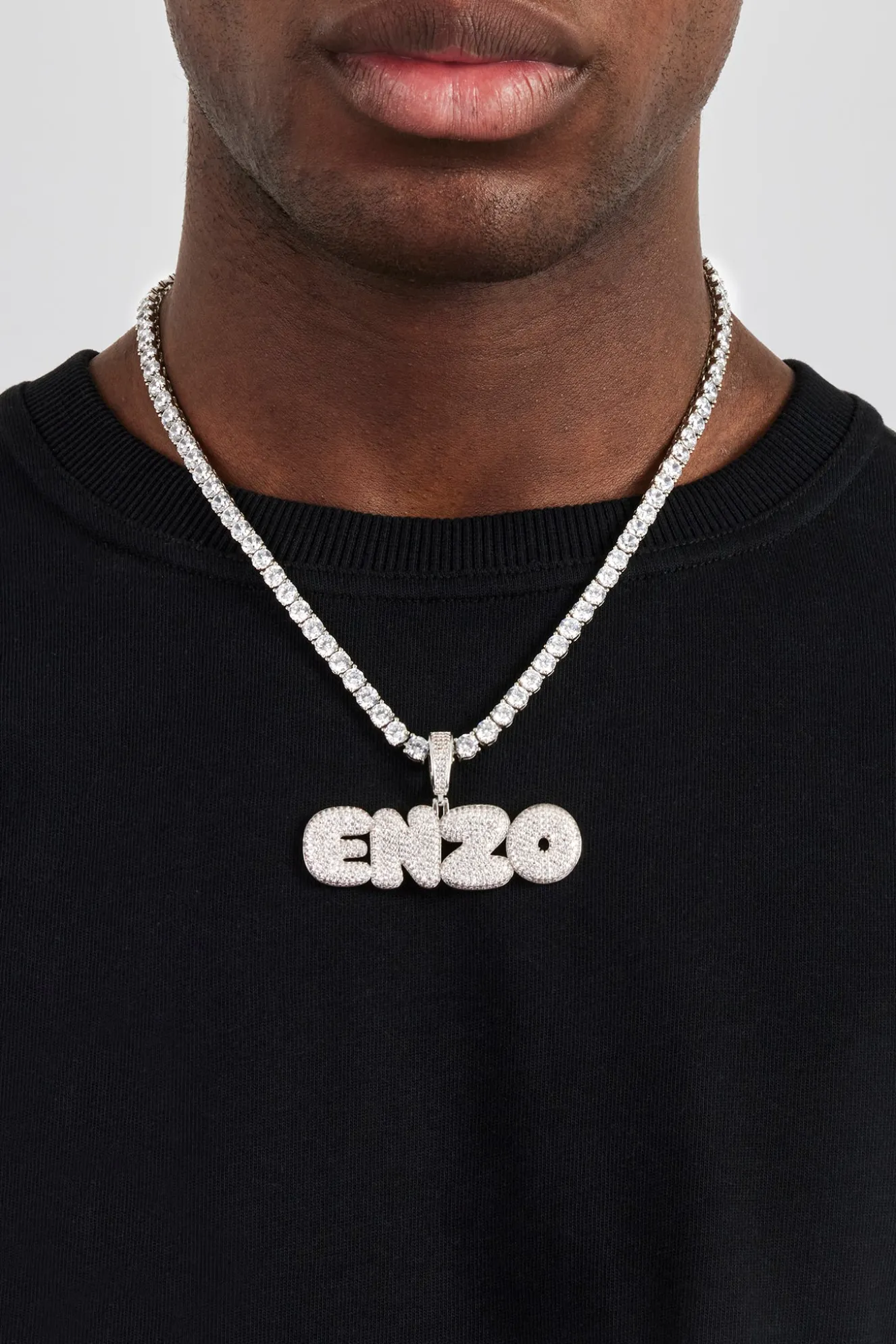 Iced Bubble Font Letter Pendant - 20mm