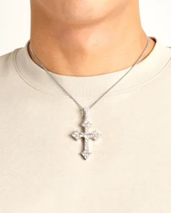 Iced Celtic Cross Pendant - 35mm
