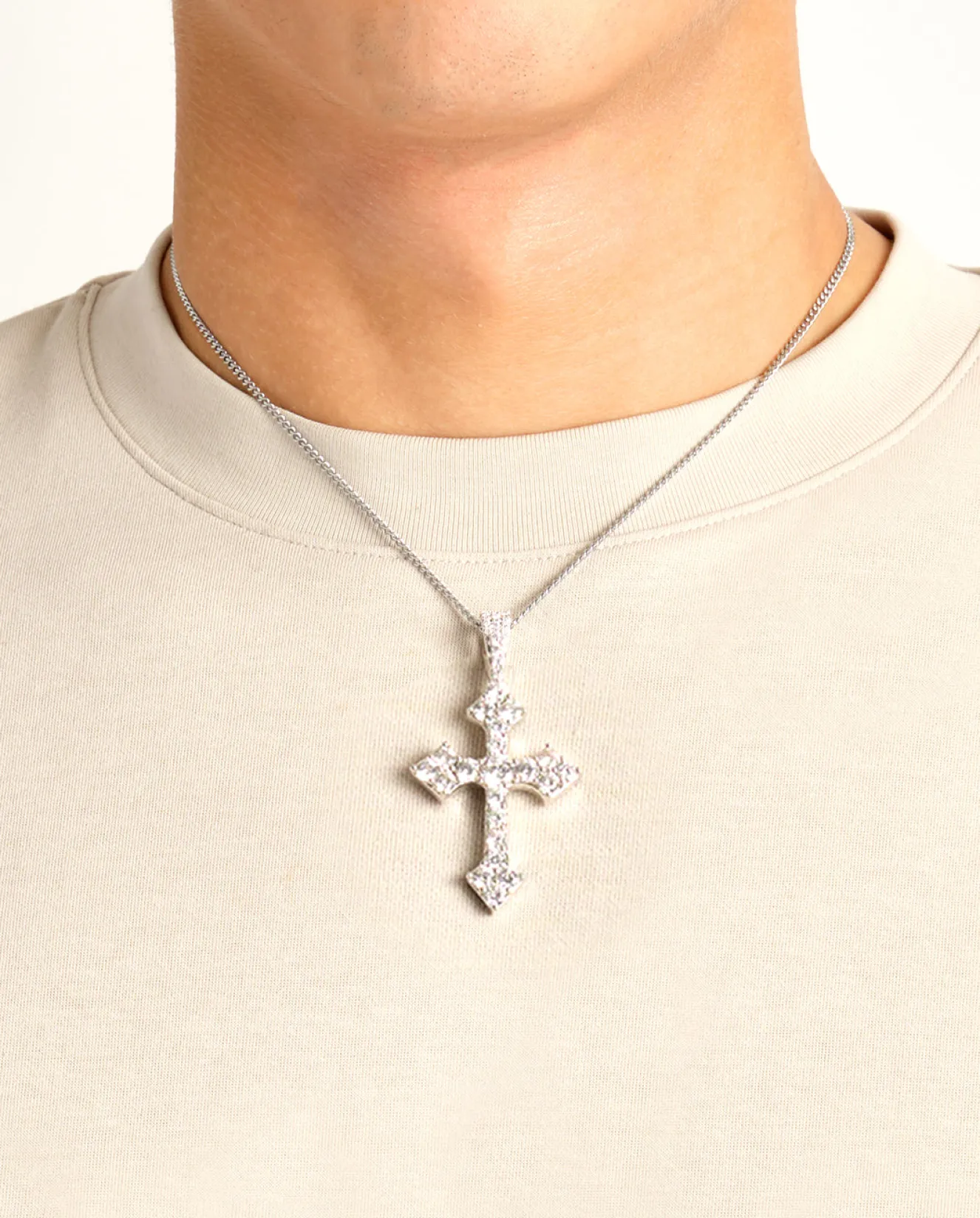 Iced Celtic Cross Pendant - 35mm