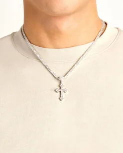 Iced Celtic Cross Pendant - 35mm