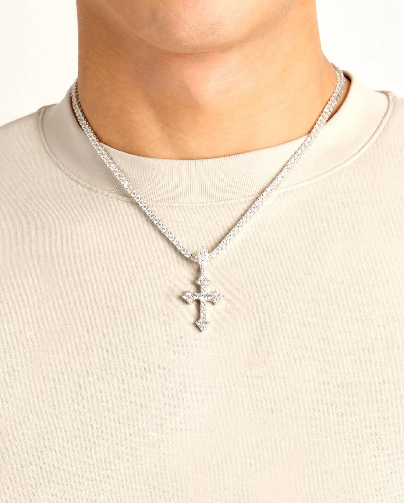 Iced Celtic Cross Pendant - 35mm