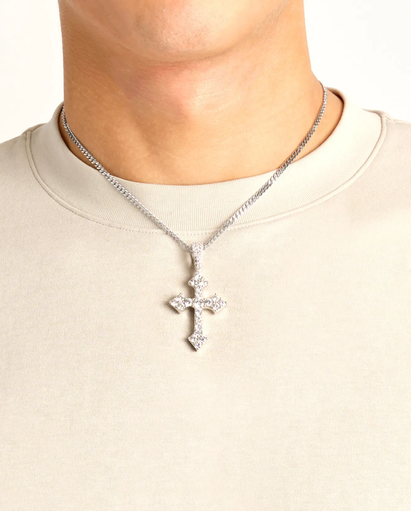 Iced Celtic Cross Pendant - 35mm