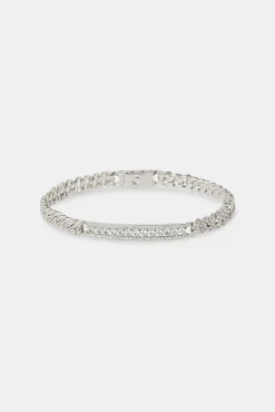 Iced Centre Cuban Bracelet - 6mm