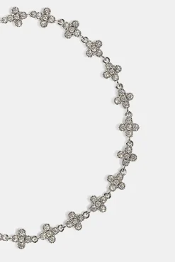 Iced Connecting Motif Bracelet - 5mm - White