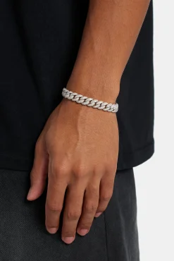 Iced Cuban Bracelet - 8mm - White