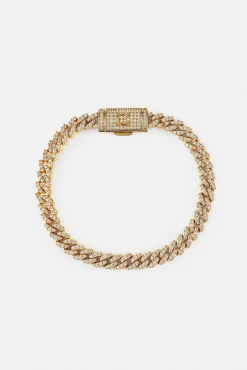 Iced Cuban Link Bracelet - 5mm - Gold