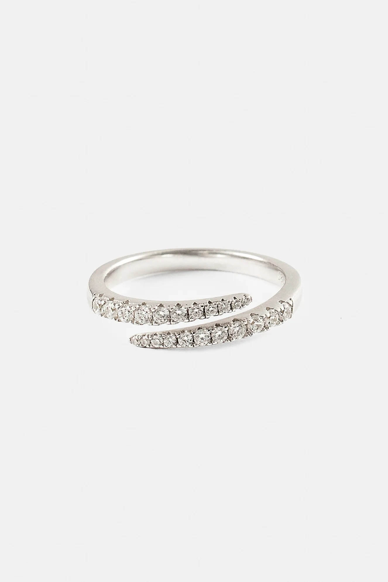 Iced CZ Wrap Ring - 7mm