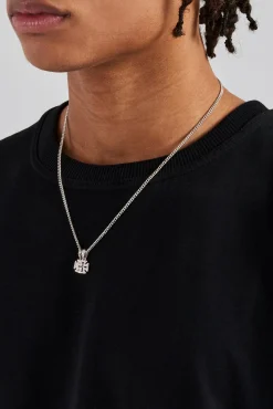 Iced Double Cross Motif Cuban Necklace - 10mm
