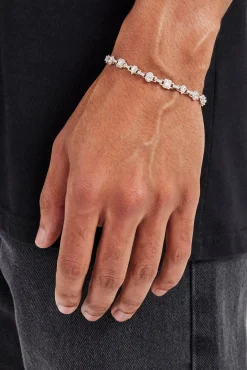 Iced Gemstone Infinity Link Bracelet - 6mm