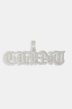Iced Gothic Font Letter Pendant - 25mm