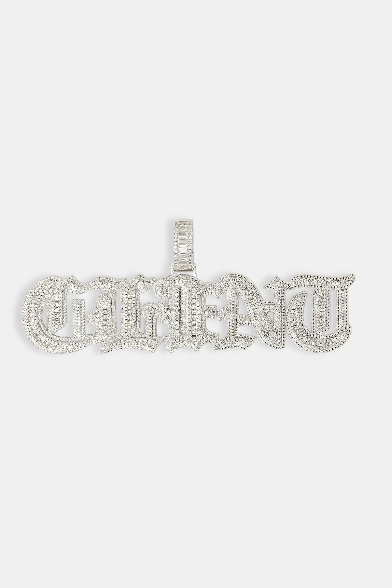 Iced Gothic Font Letter Pendant - 25mm