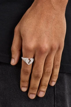 Iced Heartbreak Ring - 15mm - White