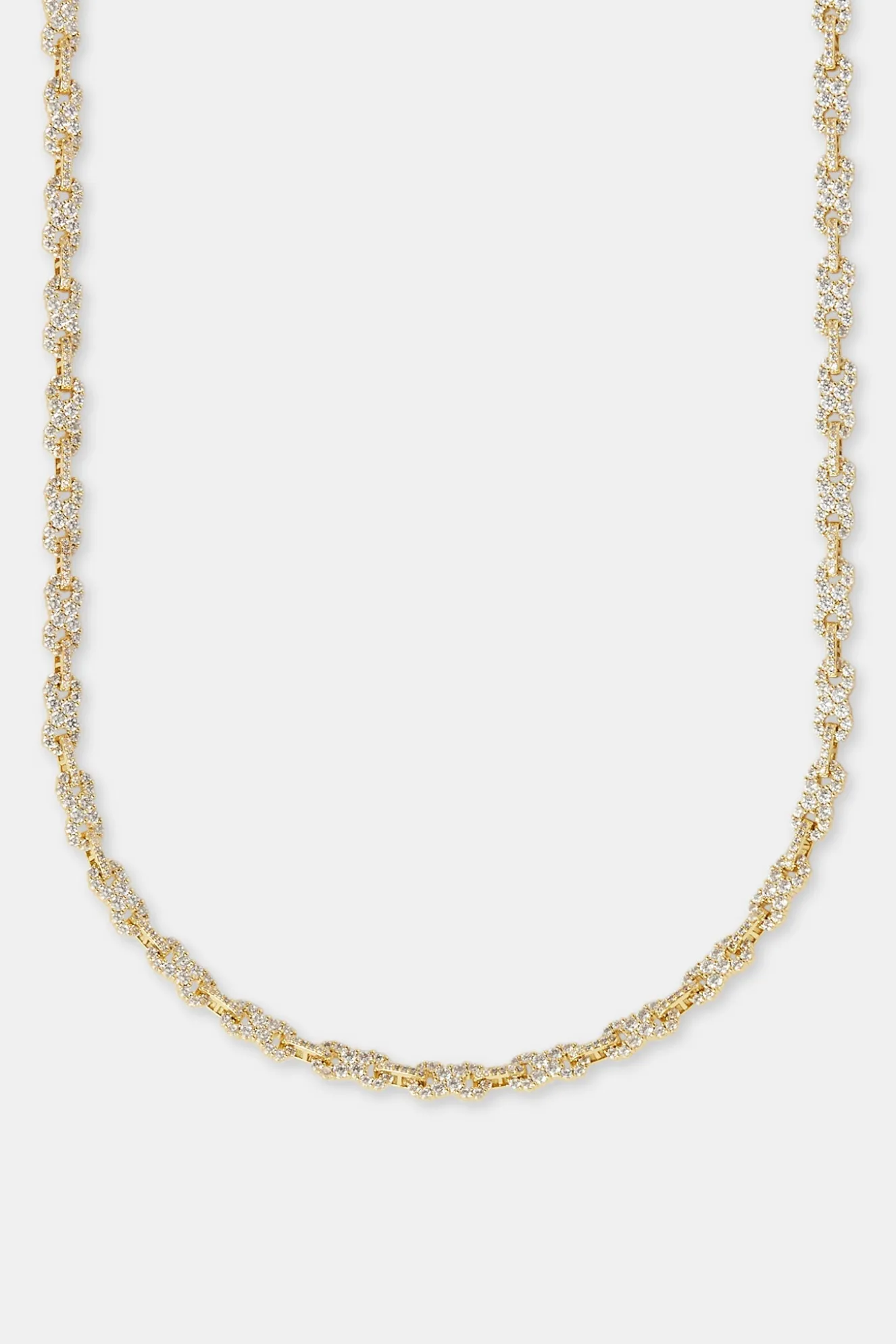 Iced Infinity Link Chain - Gold - 6mm