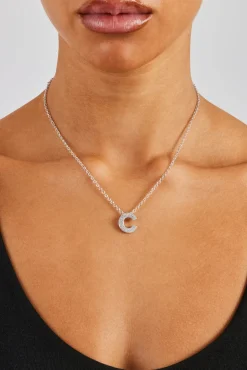 Iced Initial Necklace - 20mm