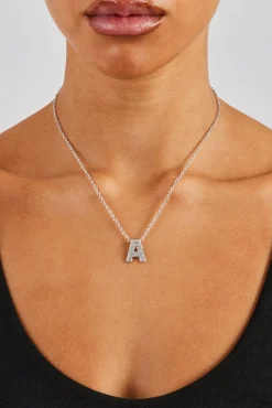 Iced Initial Necklace - 20mm