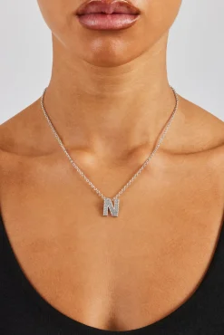 Iced Initial Necklace - 20mm