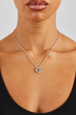 Iced Initial Necklace - 20mm