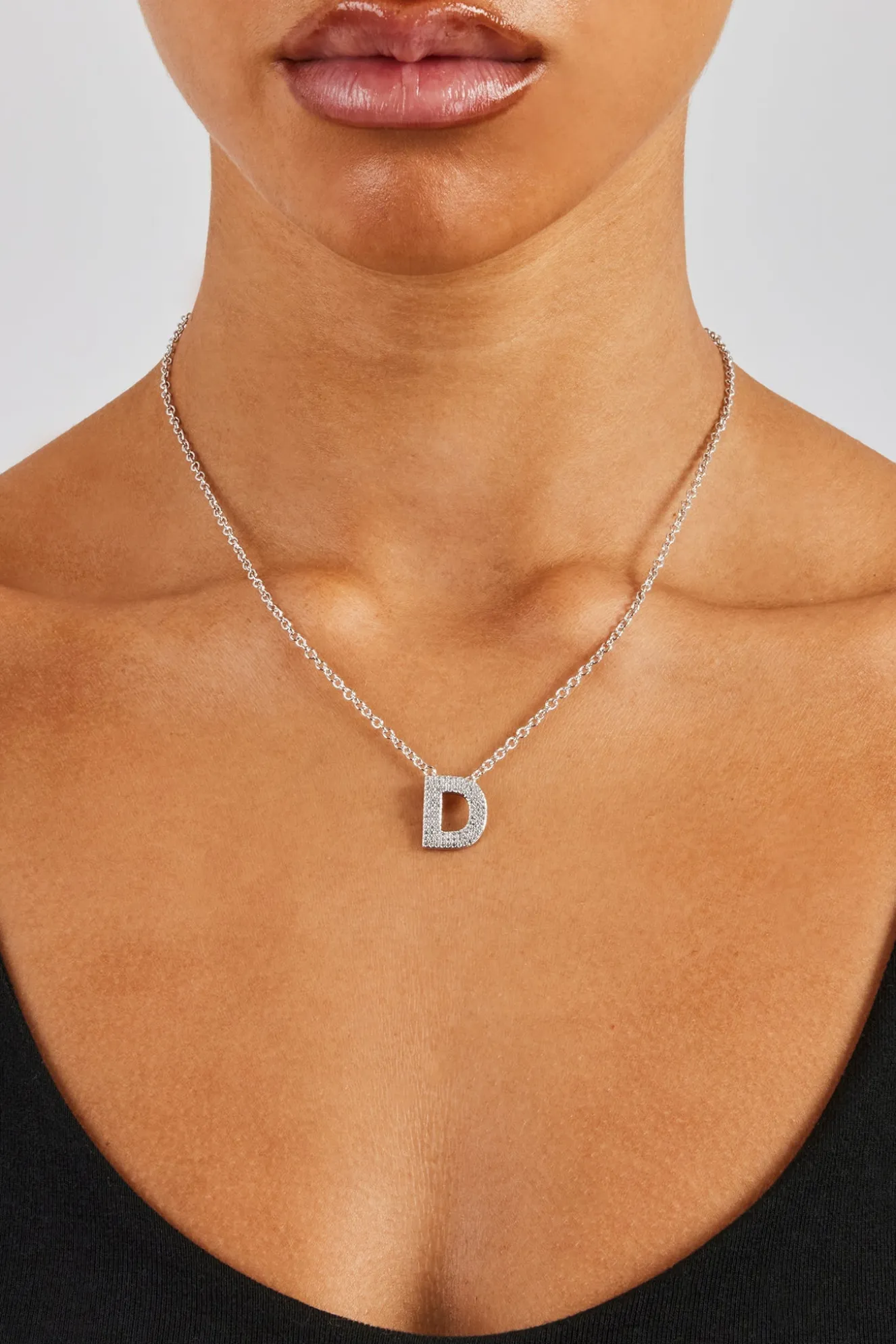 Iced Initial Necklace - 20mm