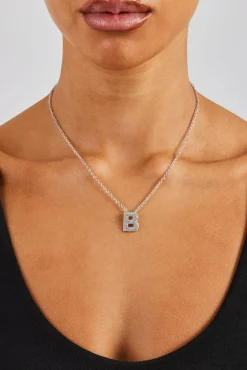 Iced Initial Necklace - 20mm