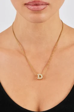 Iced Letter Pendant - 12mm