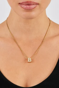 Iced Letter Pendant - 12mm