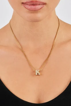 Iced Letter Pendant - 12mm