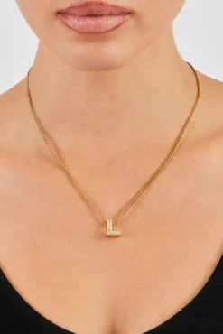 Iced Letter Pendant - 12mm