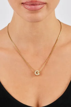 Iced Letter Pendant - 12mm