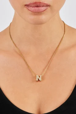 Iced Letter Pendant - 12mm