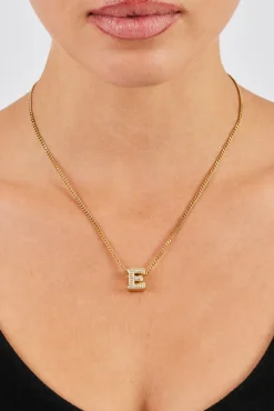 Iced Letter Pendant - 12mm