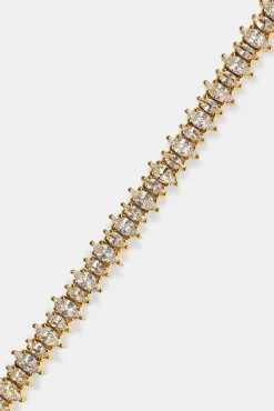 Iced Marquise Mixed Shape Bracelet - 5mm - Gold