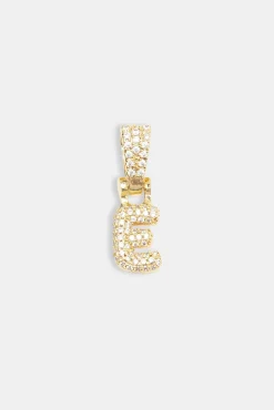 Iced Mini Bubble Pendant - Gold