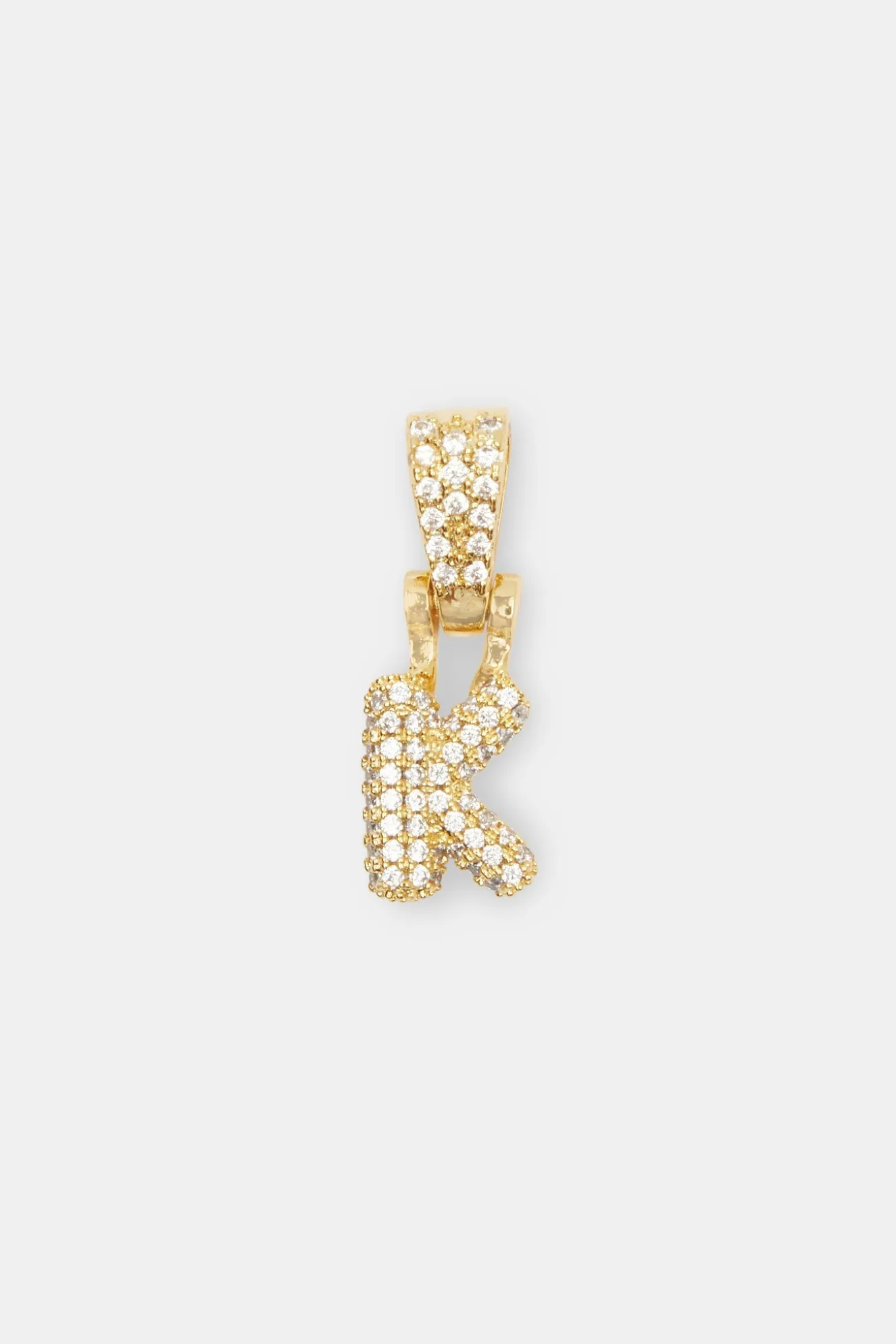 Iced Mini Bubble Pendant - Gold